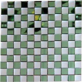 Мозаика зеркальная на сетке VIVACER Zmix-02, 20x20 мм