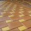 Тротуарная плитка Золотой Мандарин Квадрат большой 200х200х60 мм на сером цементе персиковый Буча