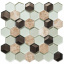 Мозаїка мармур скло VIVACER SB06, 4,8х5,5 см Дніпро