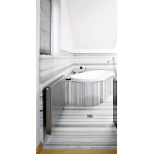 Мармур Marmara white 30 мм білий з сірим сляб