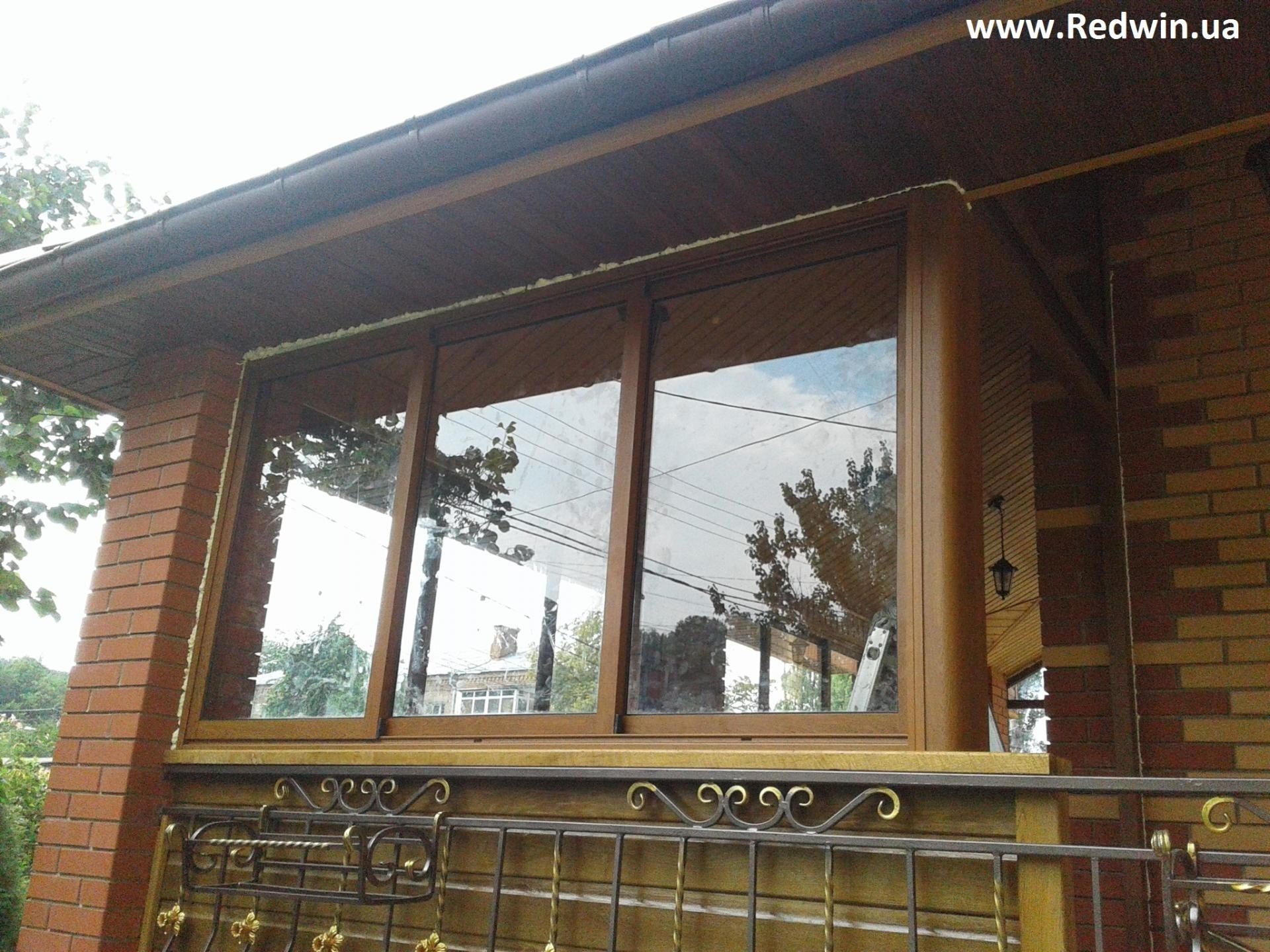 Остекление веранды алюминием от Редвин Груп