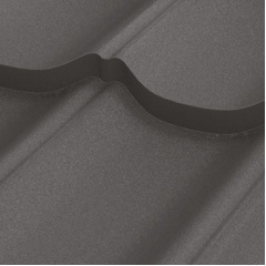 Металлочерепица Прушиньски Tur модульная purmat 1198х720х60 мм графит Володарск-Волынский