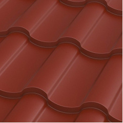 Металлочерепица Прушиньски Arad Classic PE 350 мм 1179х55 мм графит Чортков