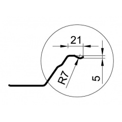 Профнастил покрівельний Прушиньскі T40K 0,5х40х1086 мм РЕ 25 мк Буча