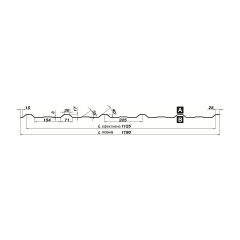Профнастил стеновой Прушиньски T18U 0,45х18х1190 мм Purmat Купянск