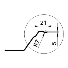 Профнастил покрівельний Прушиньскі Т57К 0,5х57х1040 мм Zn Ладан
