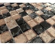 Стеклянная мозаика Керамик Полесье Gretta Beige Mix 300х300х6 мм