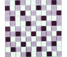 Стеклянная мозаика Керамик Полесье Silver Light Lilac 300х300х6 мм