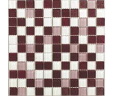 Стеклянная мозаика Керамик Полесье Silver Lilac Bordo 300х300х6 мм