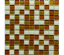 Стеклянная мозаика Керамик Полесье Crystal White Beige 300х300х6 мм