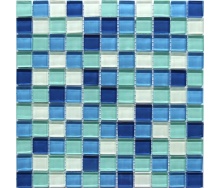 Стеклянная мозаика Керамик Полесье Crystal Sea Blue 300х300х6 мм
