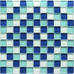 Стеклянная мозаика Керамик Полесье Crystal Shape Blue 300х300х6 мм Николаев