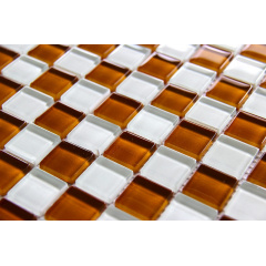 Стеклянная мозаика Керамик Полесье Crystal White Saffron 300х300х6 мм Ровно