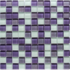 Скляна мозаїка Керамік Полісся Glam Lilac Mix 1 300х300х6 мм Суми