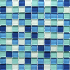 Скляна мозаїка Керамік Полісся Crystal Sea Blue 300х300х6 мм Київ