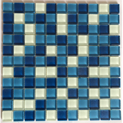 Стеклянная мозаика Керамик Полесье Silver Blue Mix SV-03 300х300х6 мм Киев