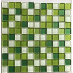 Скляна мозаїка Керамік Полісся Glance Green Mix 300х300х6 мм Васильків