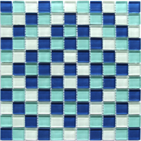 Стеклянная мозаика Керамик Полесье Crystal Shape Blue 300х300х6 мм