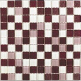 Стеклянная мозаика Керамик Полесье Silver Lilac Bordo 300х300х6 мм