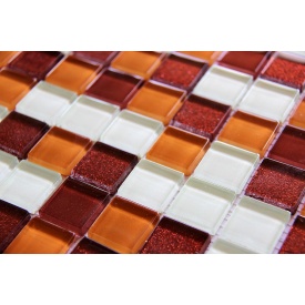 Скляна мозаїка Керамік Полісся Glam White Brown 300х300х6 мм