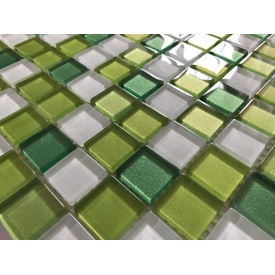 Стеклянная мозаика Керамик Полесье Glance Green Mix 300х300х6 мм
