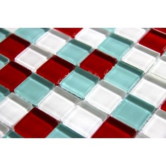 Стеклянная мозаика Керамик Полесье Crystal Red Blue 300х300х6 мм