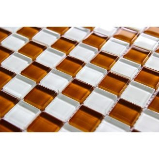 Стеклянная мозаика Керамик Полесье Crystal White Saffron 300х300х6 мм