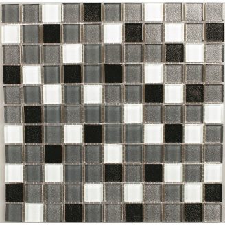 Скляна мозаїка Керамік Полісся Silver Grey Black Mix 300х300х6 мм