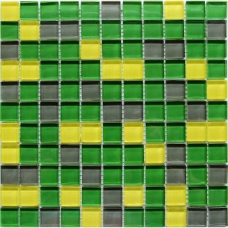 Стеклянная мозаика Керамик Полесье Crystal Green Grey 300х300х6 мм