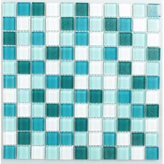 Стеклянная мозаика Керамик Полесье Silver Aquamarine 300х300х6 мм
