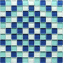 Скляна мозаїка Керамік Полісся Crystal Shape Blue 300х300х6 мм Ковель