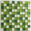 Скляна мозаїка Керамік Полісся Glance Green Mix 300х300х6 мм Рівне