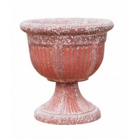 Бетонная ваза МикаБет Конвалия с мраморной крошкой 51х50 см красный
