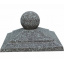 Бетонный колпак на столб МикаБет Елка с мраморной крошкой 45х45 см серый Боярка