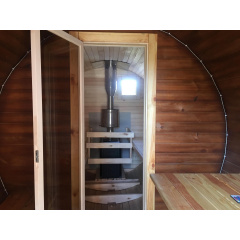Мобільна лазня бочка 2,4x6,0 м Ворожба