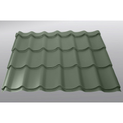 Металочерепиця Тайл Класік поліестер 1200x350x23 мм RAL 6020 Ізмаїл