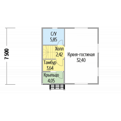 Дом из профилированного бруса 7х7 м Славянск