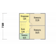 Дом из профилированного бруса 7х7 м Славянск