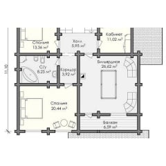Дом деревянный из оцилиндрованного бревна 12х10 м Бровары