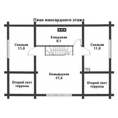 Дерев'яний будинок з оциліндрованої колоди 8х11 м Бучач