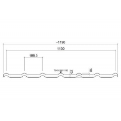 Металлочерепица Ruukki RanTech DG4345 Polyester matt 0,45мм RAL-7024 (Темно-серый) Белая Церковь
