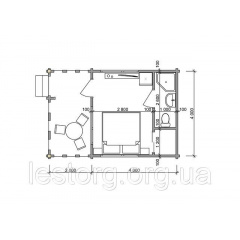 Будівництво дерев'яного збірного будинку з профільованого бруса 6х4 м Хуст