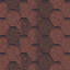 Битумная черепица Aquaizol Мозаика 320х1000 мм красный эко Киев