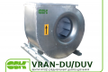 Вентилятор радіальний димовидалення VRAN-DU/DUV