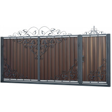 Кованые ворота и калитка В-19 3450x1900 мм