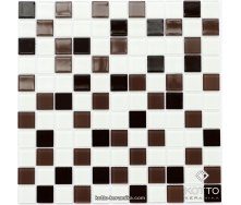 Стеклянная мозаика Котто Керамика GM 4011 C3 CAFFE D CAFFE M WHITE 300х300х4 мм