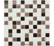 Стеклянная мозаика Котто Керамика GM 4035 C3 CAFFE M CAFFE W WHITE 300х300х4 мм