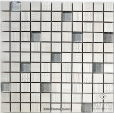 Декоративна мозаїка Котто Кераміка CM 3043 C2 CREAM SILVER 300x300x8 мм