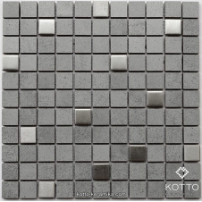 Декоративна мозаїка Котто Кераміка CM 3026 C2 GRAY METAL MAT 300x300x8 мм
