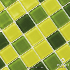 Стеклянная мозаика Котто Керамика GM 4032 C3 LIME D LIME M YELLOW 300х300х4 мм Гайсин